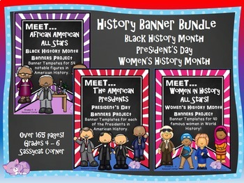 Preview of Black History , Women's History Month, and President's Day Bundle