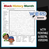 Hard Black History Month Word Search Puzzle 4th 5th Grade 