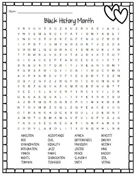Download Black History Month - Word Search - FREE by Extraordinary Learners
