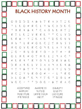 black history word search