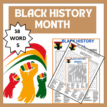 Preview of Black History Month Word Search Puzzle