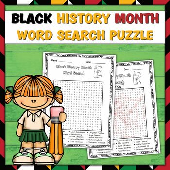 Black History Month Word Search Puzzle Activity By Focus Keys Teaching