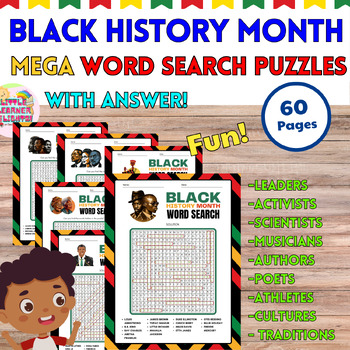 Preview of Black History Month: Word Search Puzzle Super Bundle Activities | w MLK jr