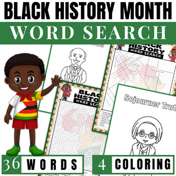 Black History Month Word Search Puzzle Worksheet & Coloring Pages ...