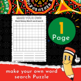 Black History Month Word Search Puzzles | Make your own Wo