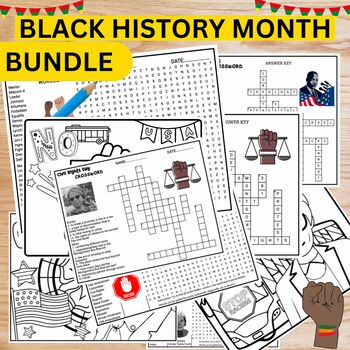Preview of Black History Month Worksheets BUNDLE