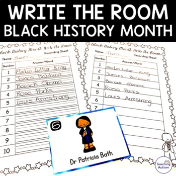 Preview of Write the Room | Black History Month Activities for Special Education