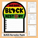Black History Month Writing Activities Acrostic Poem Works