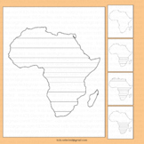 Black History Month Writing Activities Africa Map Lined Te