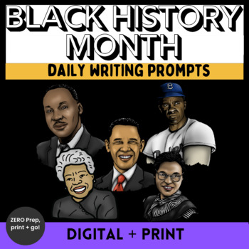 Preview of Black History Month Writing Activities and Writing Prompts