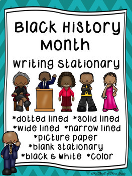 Preview of Black History Month Writing Paper--Black History Month Stationary-DIFFERENTIATED