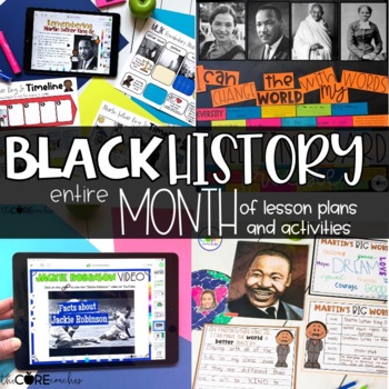 Preview of Black History Month - a month of lesson plans and activities