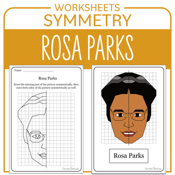 Preview of Black History Month Math activity Civil Rights Movement Rosa Parks Symmetry