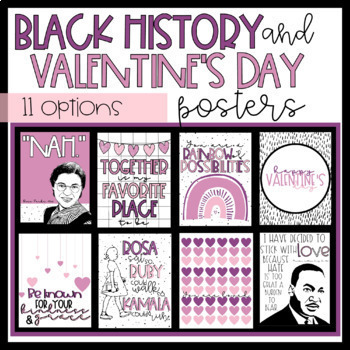 Preview of Black History Month and Valentine's Day Bulletin Board Posters