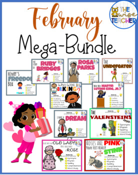Preview of Black History Month and Valentines Day Reading Comprehension Themed Unit