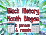 Black History Month bingo games (in person and remote)
