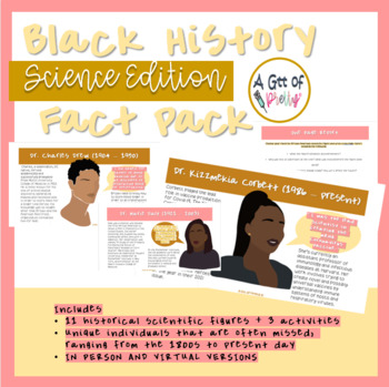 Preview of Black History Month Science activities for Middle school and High School