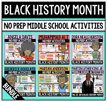 Preview of Black History Month for Middle School | Mega Bundle
