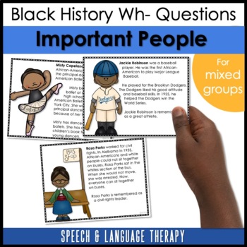 Preview of Black History Month for Speech Therapy Influential Americans