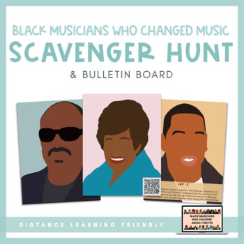 Preview of Black History Month ft. Black Musicians| Bulletin Board • Posters •Printables