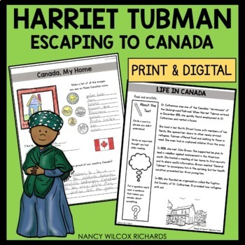 Black History Month in Canada, Harriet Tubman , Print and Google Slides