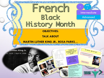 Preview of French Black History Month, Martin Luther King Jr. Day : interactive activities