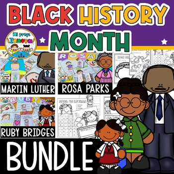 Preview of Black History Month in Spanish BUNDLE Martin Luther, Rosa Parks , Ruby Bridges