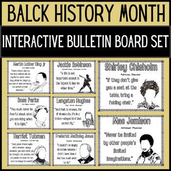 Preview of Black History Month interactive Bulletin Board set,AfricanAmerican History,craft