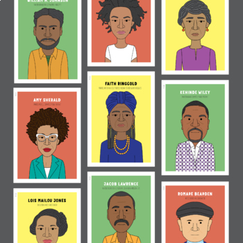 Preview of Black History Month posters (Famous Artists)