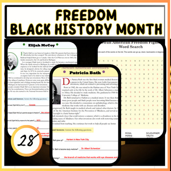 Preview of Black History Month with READING-WRITING-BIOGRAPHY: Activities with Answers