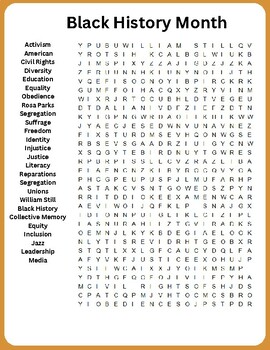 Black History Month word search by Super Robert70 | TPT