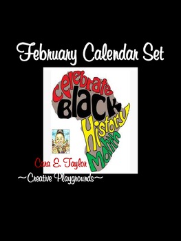 Preview of Black History Month~Calendar Set