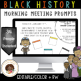 Black History Morning Meeting - Quotes, Prompts, and Accom