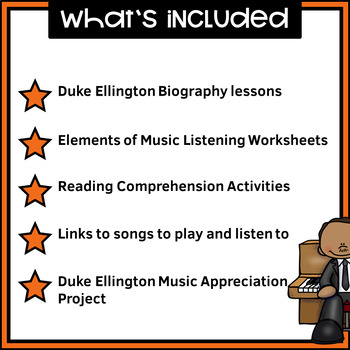 black history music appreciation worksheets duke ellington tpt