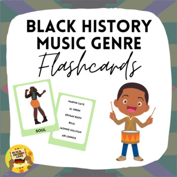 Preview of Black History Music Genre Flashcards