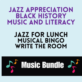 Preview of Black History Music, Literacy and Games BUNDLE, Jazz Appreciation