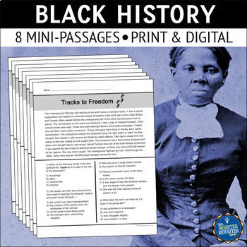 Preview of Black History Nonfiction Reading Comprehension Passages