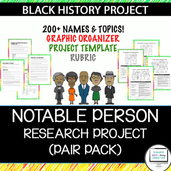 Preview of Black History Notable Person Research Project (Pair Pack)