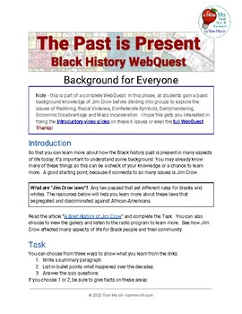 Preview of Black History Past is Present: Jim Crow Laws Quiz - Freebie