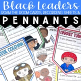 Black History Pennants and Black Leaders Roam the Rooms