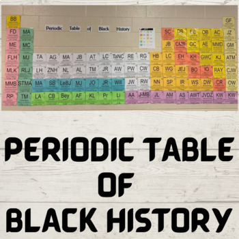 Preview of Black History Periodic Table Chemistry and History Grades 8-12