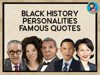 Preview of Black History Personalities Quotes 20 Poster Set