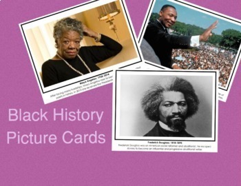 Preview of Black History Picture Cards • Montessori • Flash Cards • Digital Montessori
