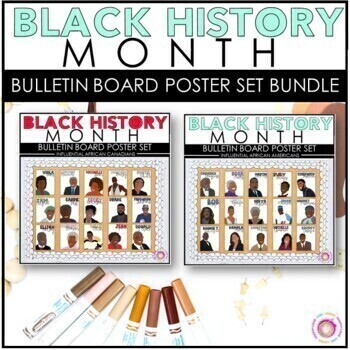 Preview of Black History Poster Bundle |Black History Month Bulletin Board