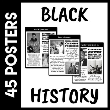 Preview of Black History Posters & Facts Scavenger Hunt (Distance Learning Compatible)