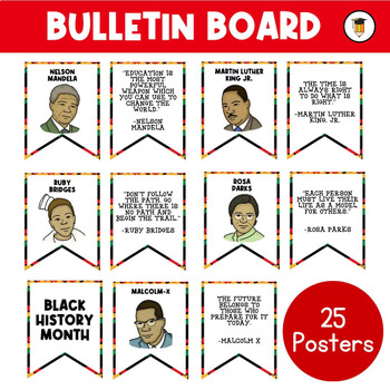 Malcolm-x Black History Poster Bulletin Board Display Black History Decor  African American History Black Lives Matter U.S 