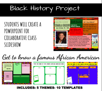 Preview of Black History Powerpoint Project