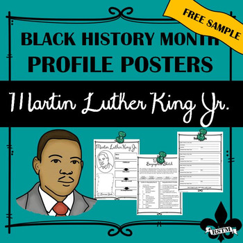 Black History Profile Poster: Martin Luther King Jr.--FREEBIE | TpT