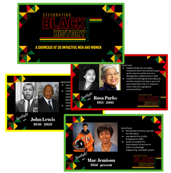 Preview of Black History Profile Showcase (downloadable PPT version)