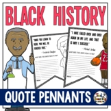 Black History Quote Pennants and Growth Mindset Bulletin Board